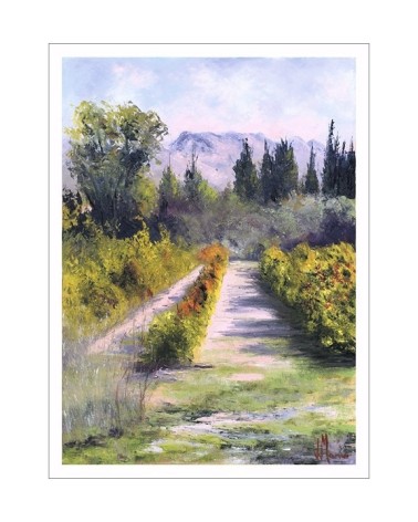 Paysages des Alpilles 35/85. Edition d'art numérotée avec cadre