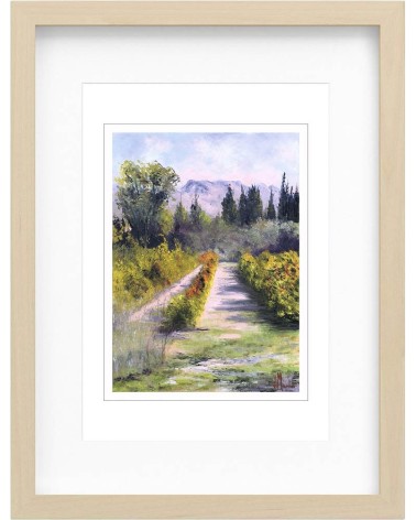Paysages des Alpilles 35/85. Edition d'art numérotée avec cadre