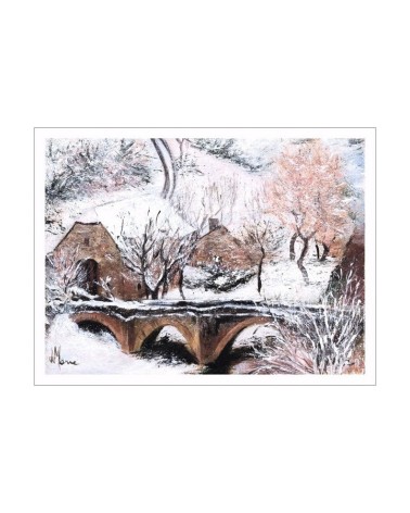 Belcastel, village d'Aveyron 1/85. Edition d'art numérotée avec cadre