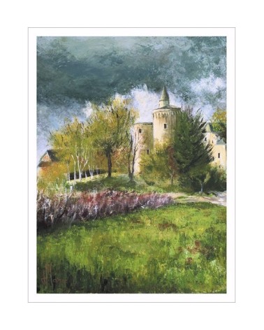 Bournazel, village d'Aveyron 1/85. Edition d'art numérotée avec cadre