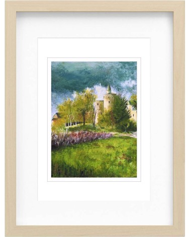 Bournazel, village d'Aveyron 1/85. Edition d'art numérotée avec cadre