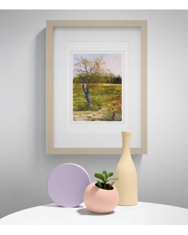 Paysages des Alpilles 2/85. Edition d'art numérotée avec cadre