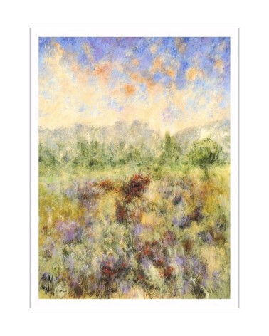 Paysages des Alpilles 2/85. Edition d'art numérotée avec cadre