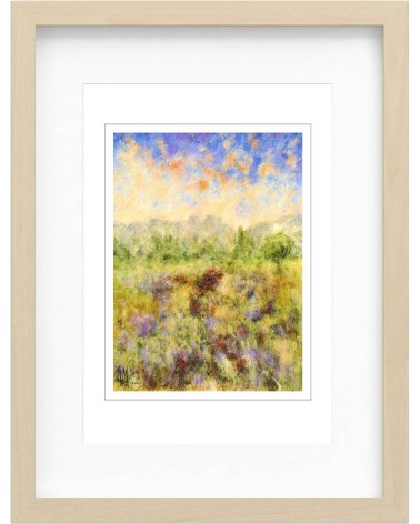 Paysages des Alpilles 2/85. Edition d'art numérotée avec cadre