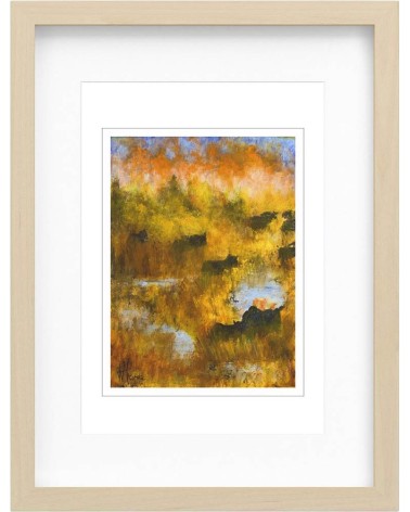 Paysage de Camargue 48/85. Edition d'art numérotée avec cadre