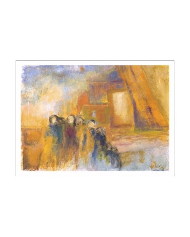 Marché aux Saintes Maries 43/85. Edition d'art numérotée avec cadre