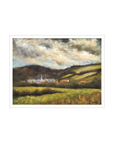 Bournazel, village d'Aveyron 1/85. Edition d'art numérotée avec cadre