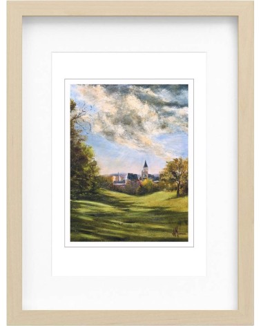 Bournazel, village d'Aveyron 2/85. Edition d'art numérotée avec cadre