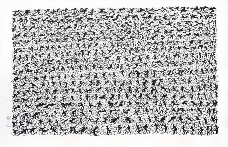 Une oeuvre de JJ Marie de la série Scriptoglyphes