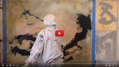 Vidéo "Instant d'atelier". Entre Action painting et abstraction avec Jean-Jacques Marie