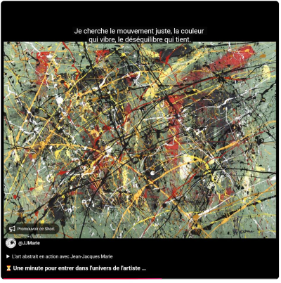 Vidéo Une minute dans l'univers de Jean-Jacques Marie